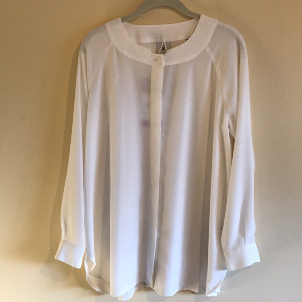 NWT CAbi Tuxedo Blouse - Picture 2 of 8